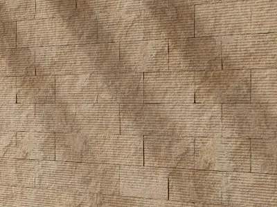Ribbed Split Face Travertine 05 - Seamless Texture