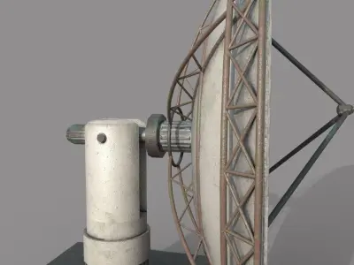 SatelliteDish Old PBR  Low-poly 3D model