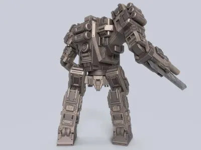 Advance Mech Low-poly 3D model get