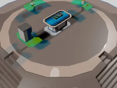 Sci-fi Surface 3D model