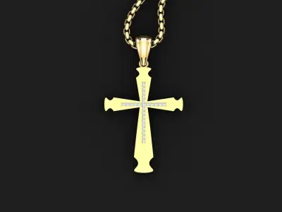 Cross Light Gold 3CP026 3DM STL 3D model