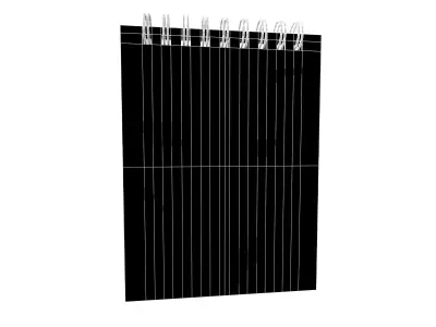 Notebook Pad With Spiral v2 002 Low-poly 3D model