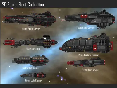 2D Pirate Fleet Collection Texture
