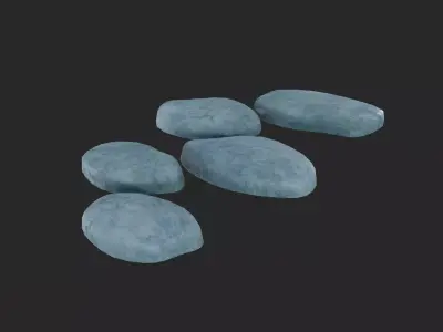 Stylized Floating Stepping Stone Low-poly 3D model