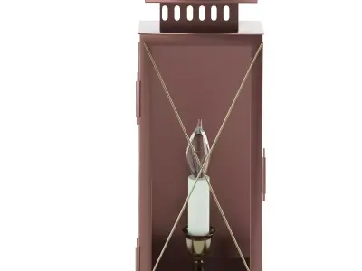YB-1001 bronze outdoor wall lantern 3D model