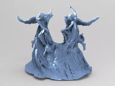 Arch Warrior biblical Angel Stand 3 3D model