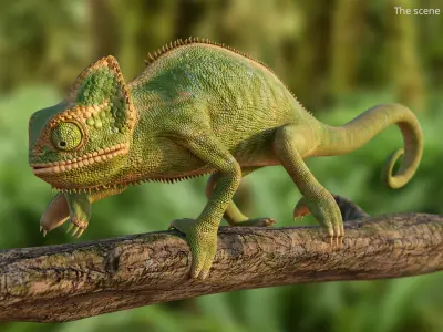  Chamelion Animated Rigged for Blender 