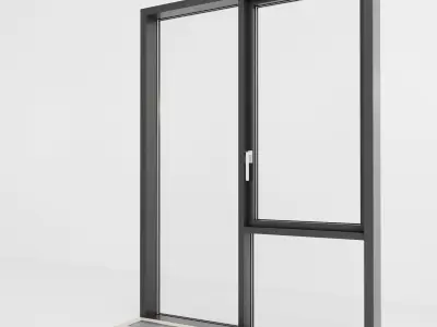 Panoramic glazing Stained glass 75 Low-poly 3D model