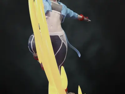 Cammy Kick Pose 3D print model