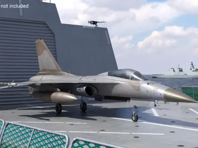 Combat Interceptor Fighter Jet Rigged for Maya 3D model