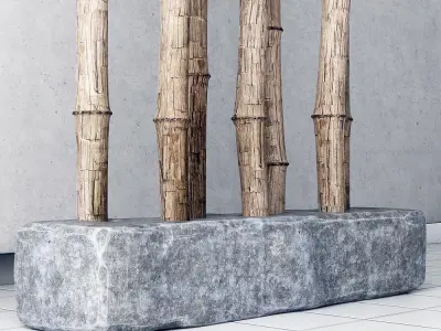 Bamboo decor 3D model