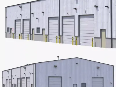 Industrial Building 5 Low-poly 3D model