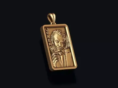Joker playing card pendant light 3D print model