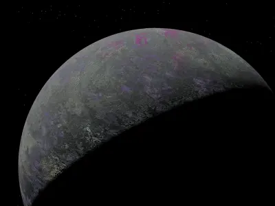 alien moon 007 Low-poly 3D model