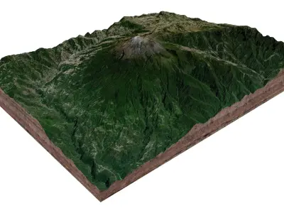Volcan Tajumulco Stratovolcano Guatemala 3D model