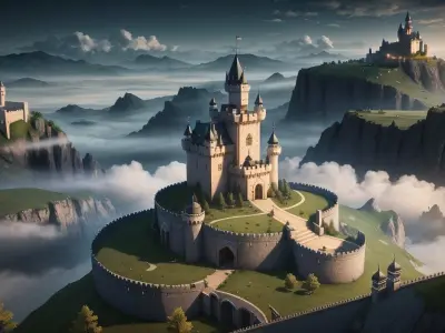15 different castle ideas against the backdrop Texture
