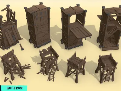 FANTASTIC - Battle Pack Low-poly 3D model