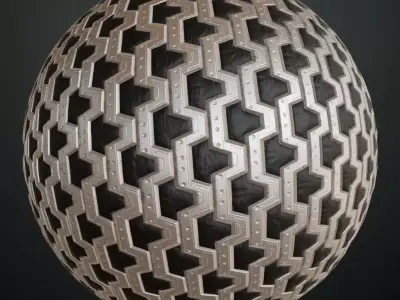 White Black Sci-fi Wall PBR Seamless Texture