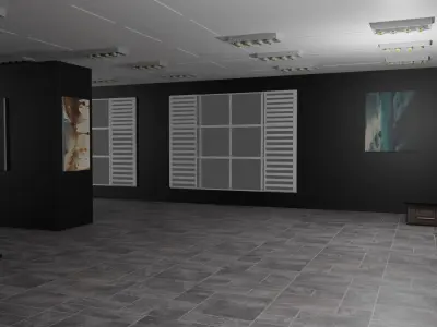 EXHIBITION HALL - art gallery Low-poly 3D model