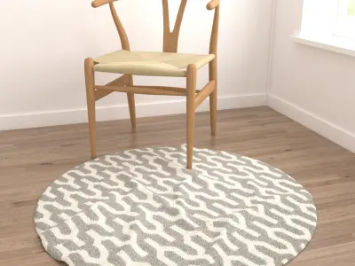 Round Rug Set 82 3D model