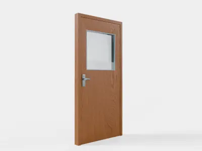 Modern Wood Door Free 3D model buy