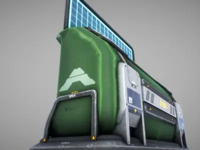 Sci Fi Console 01 Low-poly 3D model