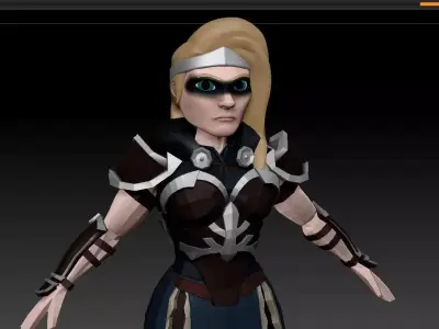 The Shield Maiden Free low-poly 3D model