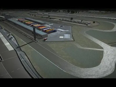 Twin Ring Motegi Road Course and Oval Game Ready Low-poly 3D model