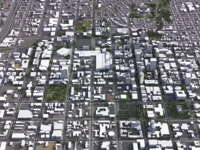 Salt Lake City Low-poly 3D model