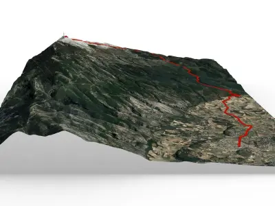 Mount Ventoux 1  via Bedouin  3D model