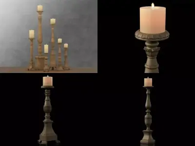Florentine Candlesticks 3D model