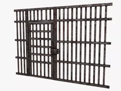 Medieval Door Low-poly 3D model