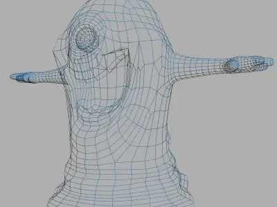 Bob from Monsters vs Aliens RIGGED Low-poly 3D model