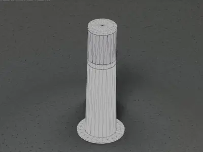 Low-Poly Basic Light Column 9 - Street Light Set-9 Low-poly 3D model