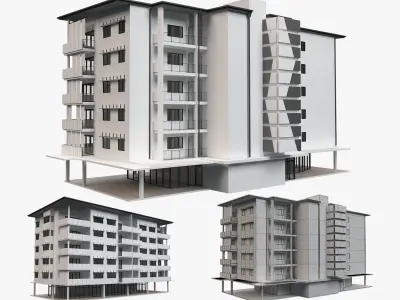Apartment Building 18 3D model