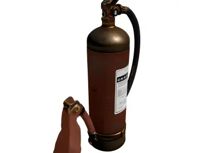 Vintage Steampunk Fire Extinguisher Prop Low-poly 3D model