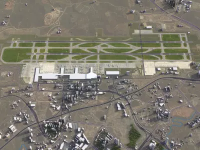 Guiyang - Airport - KWE Low-poly 3D model