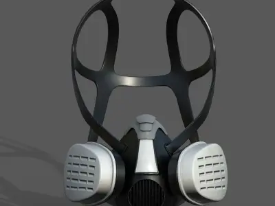 Gas mask helmet 3d safety isolated military combat  Low-poly 3D model purchase