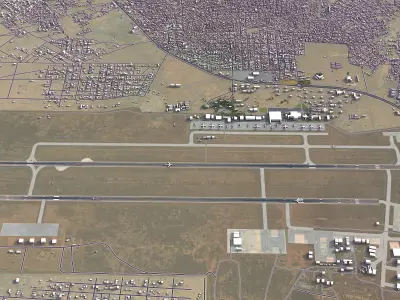 Niamey - Diori Hamani Airport - NIM Low-poly 3D model