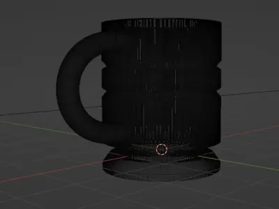 Wooden Cup Model 3D model