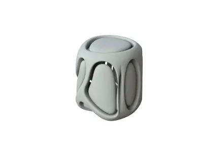 SciFi Cube Object No 67875 Low Poly Shape Low-poly 3D model