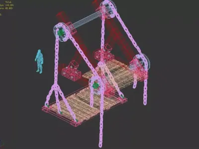 Underground Palace Entrance - Ladder 3D model