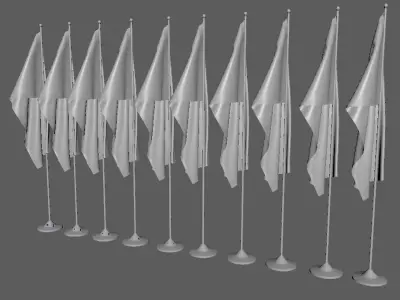 Country Flag 3D Model Collection 3D model