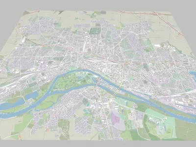 Cityscape Magdeburg Germany 3D model purchase