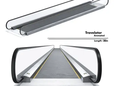 Travelator - Animated 3D model