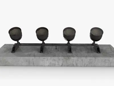 Floodlight 01 Low-poly 3D model