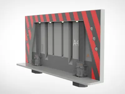 sci-fi antinuclear gates 3D model