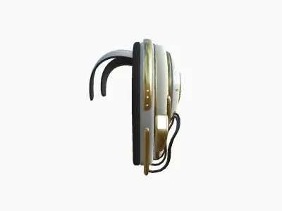 SciFi Backpack D01 White Gold - Fashion Character Design Low-poly 3D model