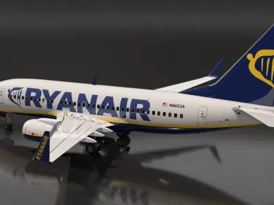  Ryanair Boeing 737-700 with Interior 
