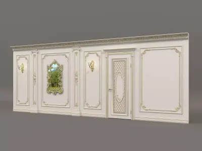 Wall Molding in Classic French style 26 3D model
